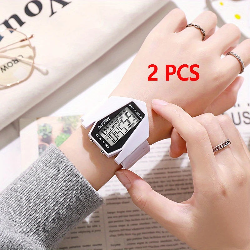 Multi-Function Aircraft Watch Junior High School Students Junior High School Boys and Girls Sports Electronic Watch
